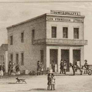 Historic drawing of a Columbia Building 